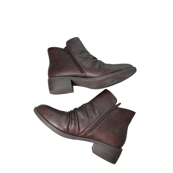 Baretraps Stevie Bootie Ankle Boots Womens Sz 9.5 Dark Brown Zip sides - Picture 5 of 16